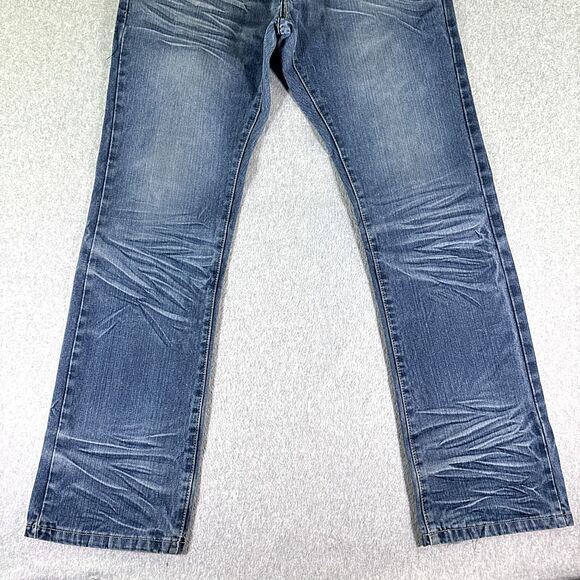 Seven Souls Mens Jeans Blue Tag Size 34x33 (36x34) Bootcut Medium Wash Denim - Picture 9 of 14